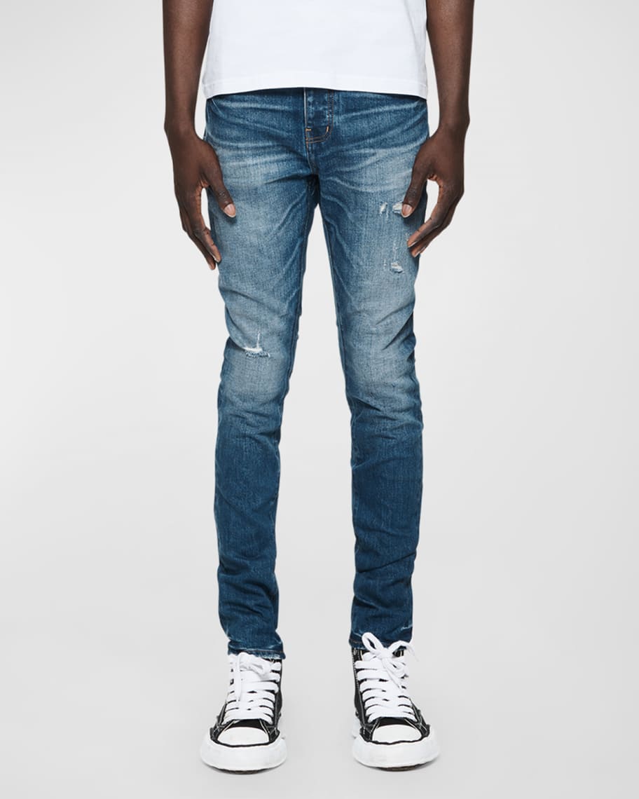 PURPLE Men's P001 One Year Worn Skinny Jeans | Neiman Marcus