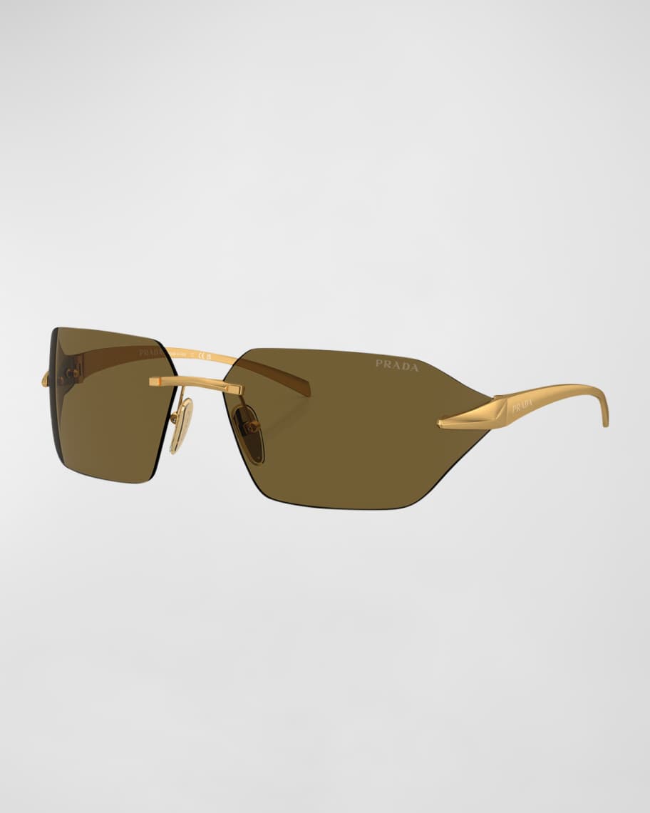Prada sunglasses gold top frame