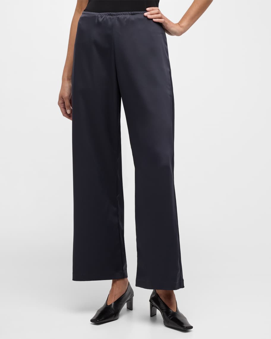 LESET Barb Satin Pocket Pants | Neiman Marcus