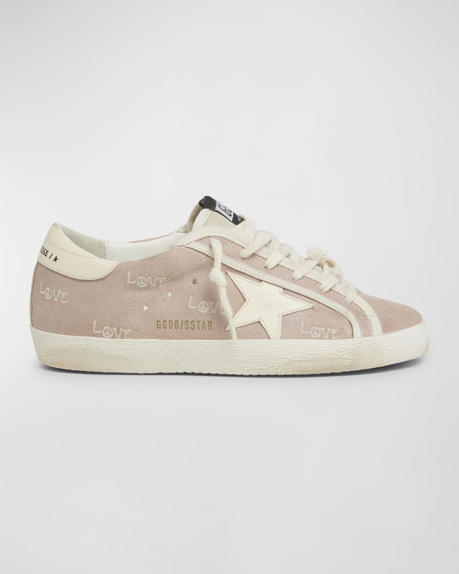 Golden Goose Superstar Suede Embroidered Low Top Sneakers Neiman