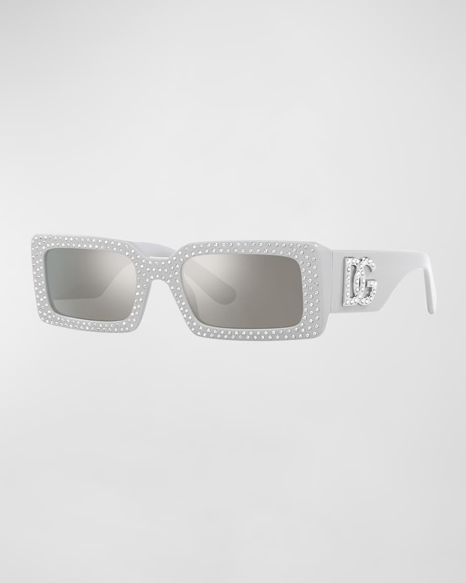 Dolce & Gabbana Gold Metal Rectangle Shades DG2263 Sunglasses