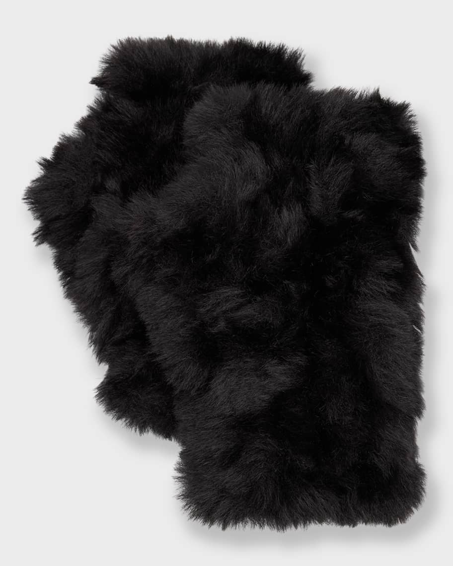 Adrienne Landau Faux Fur Fingerless Gloves Neiman Marcus