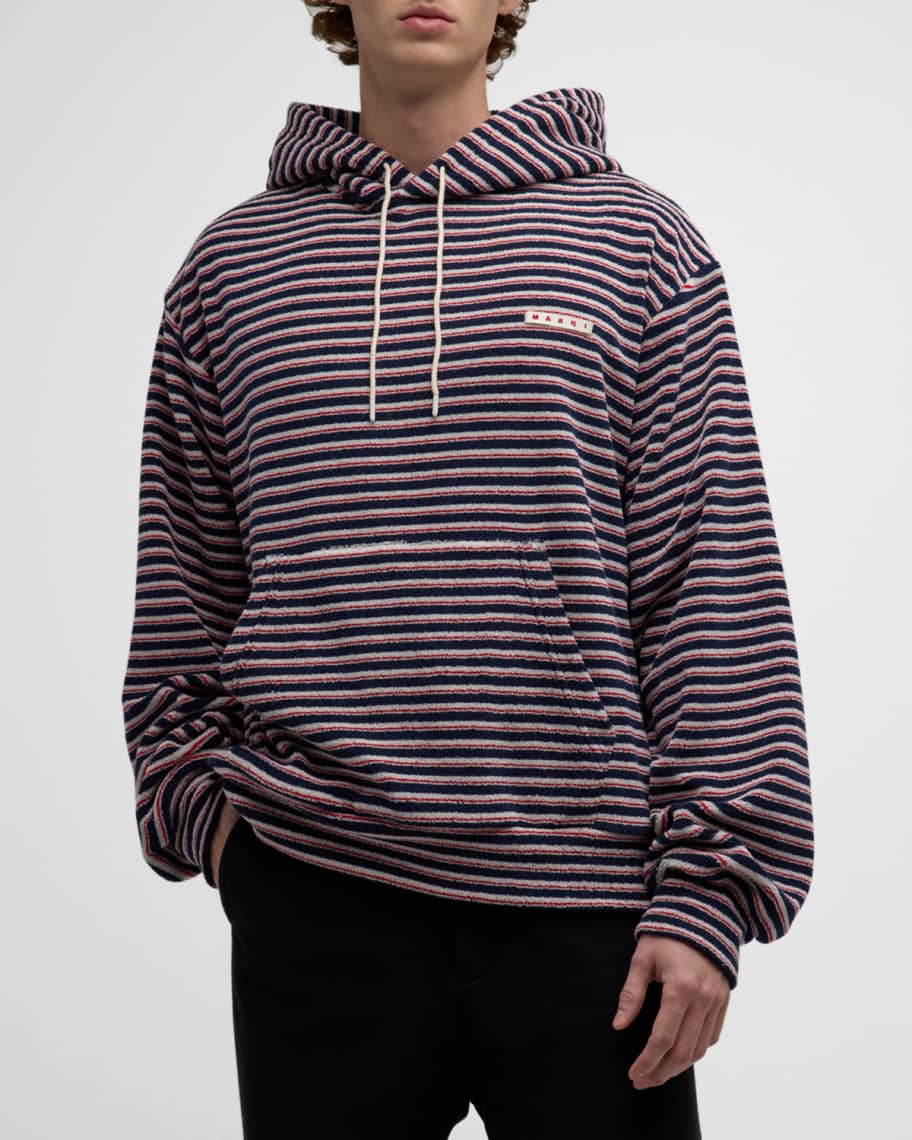 T*7様 MARNI - Striped Terry Hoodie 48 Marni Men's Striped Terry Hoodie | Neiman Marcus