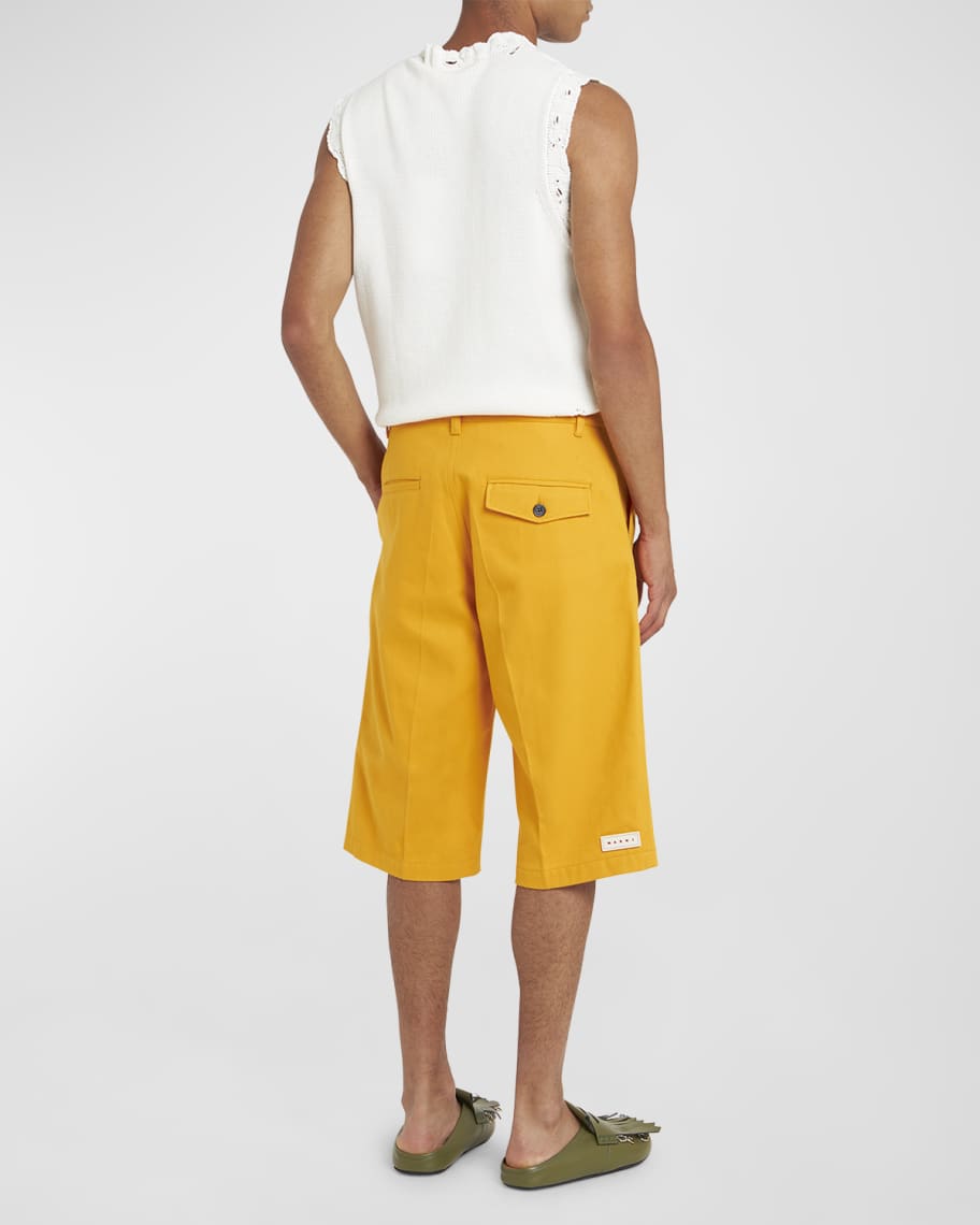 Image 3 of 4: Men's Long Gabardine Shorts