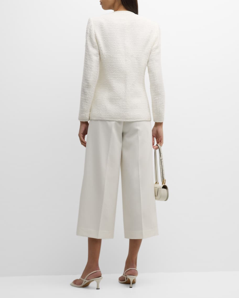 Image 3 of 6: Melody Cropped Straight-Leg Twill Pants