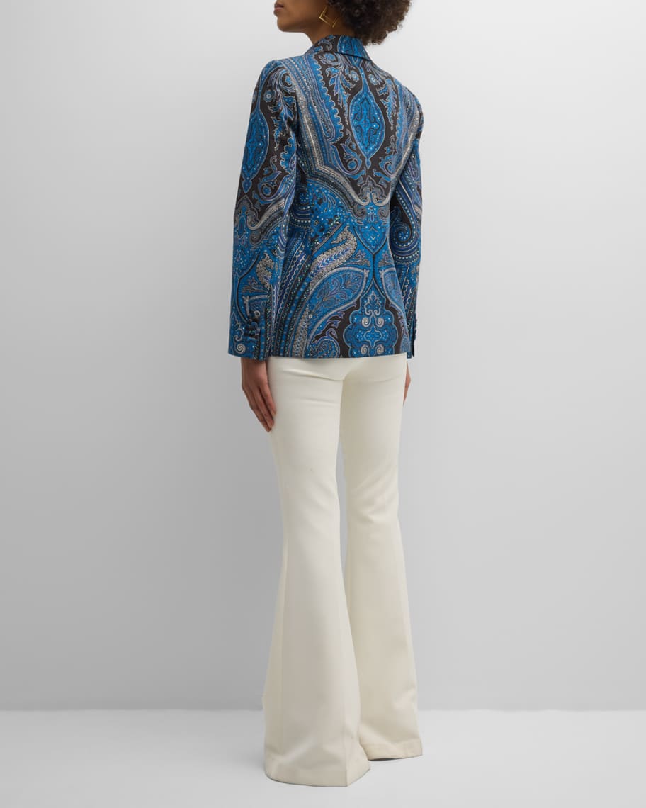 Image 3 of 6: Kinsley Single-Button Paisley-Print Jacket