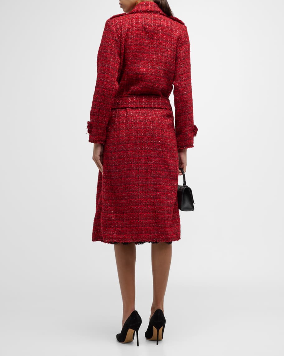 Image 3 of 6: Belle De Jour Tweed Trench Coat