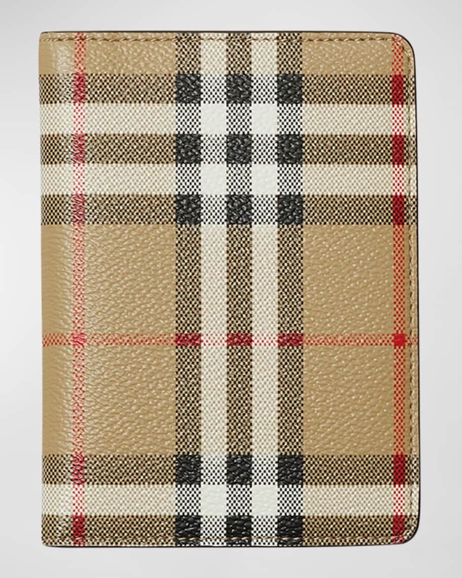 Burberry Check Bifold Passport Holder Neiman Marcus