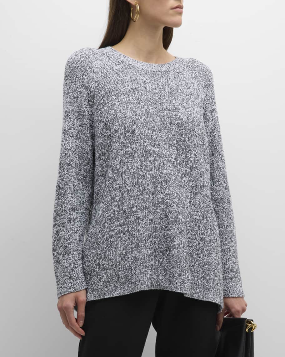 Image 1 of 6: Crewneck Boucle Organic Cotton Sweater