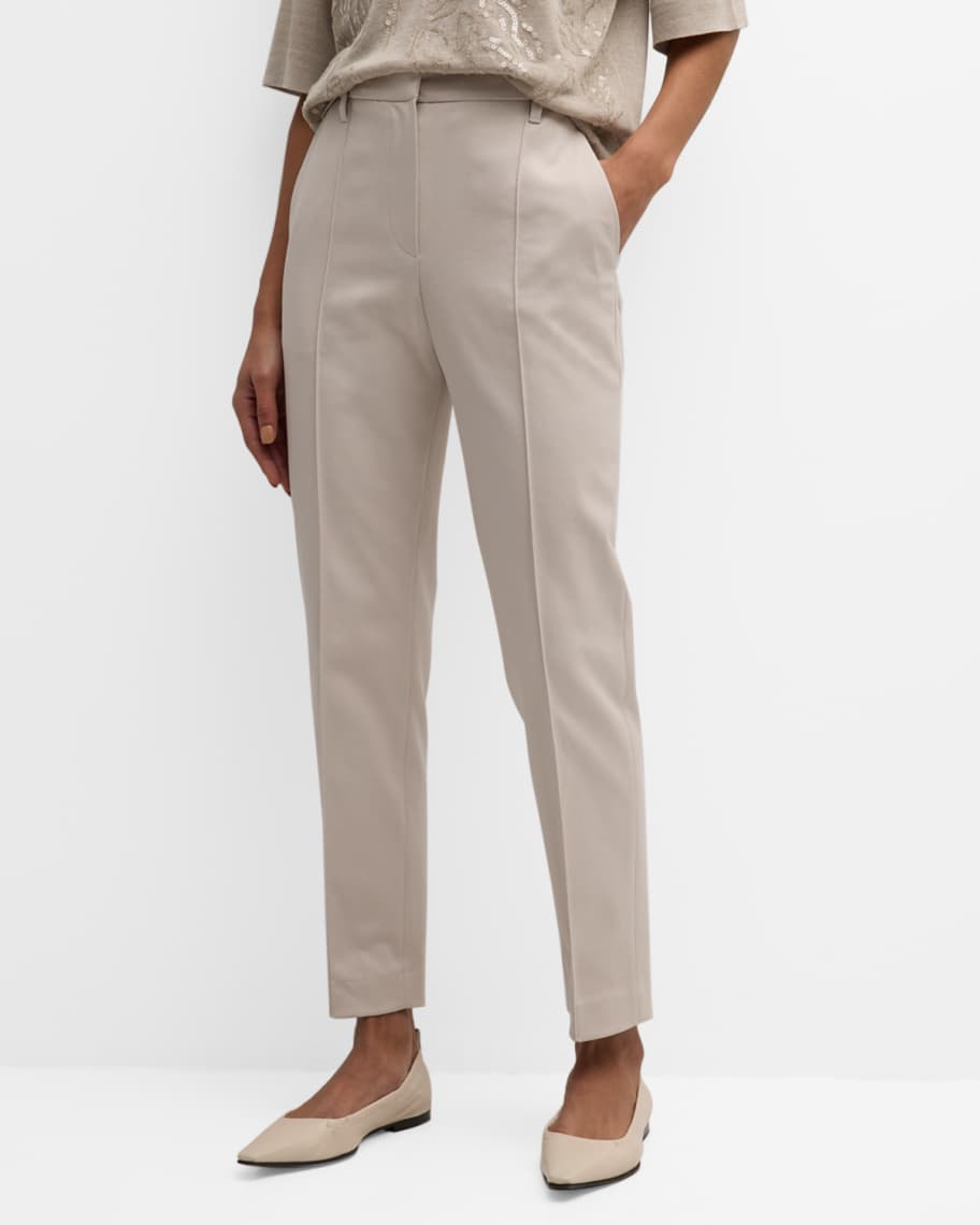 Image 2 of 6: Cotton Seam Front Pant with Monili Belt Loop