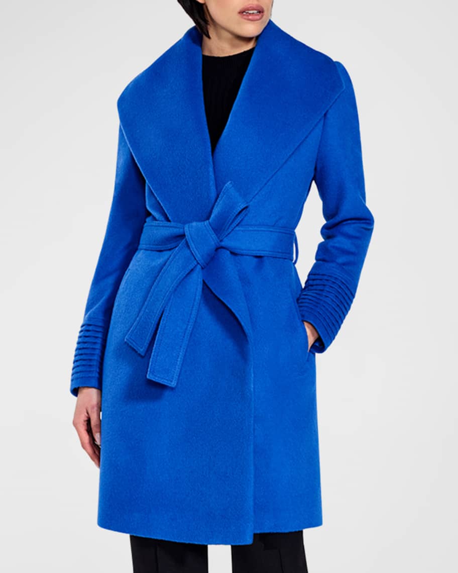Jaeger navy wrap coat outlet