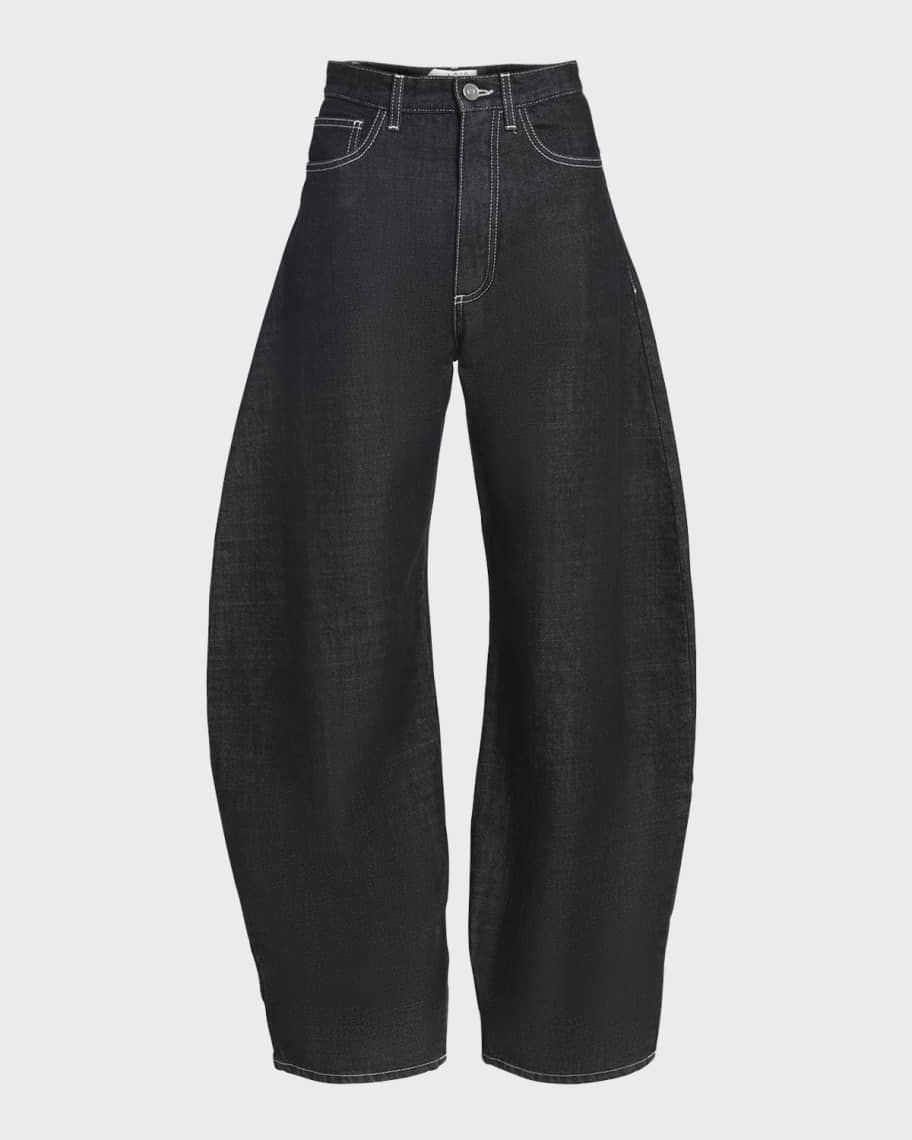 Alaïa Alaïa Round-leg High-waist Jeans in Black