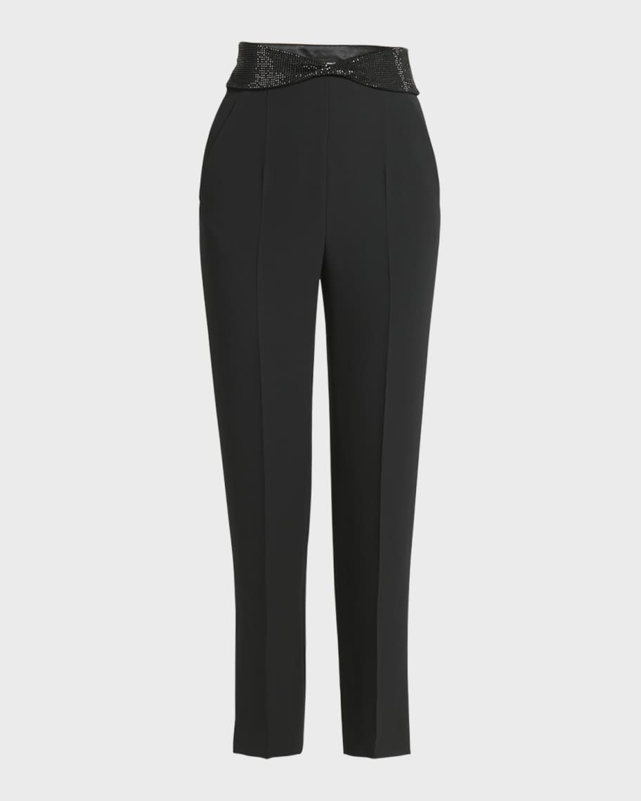 Giorgio Armani Embellished Tuxedo Pants | Neiman Marcus