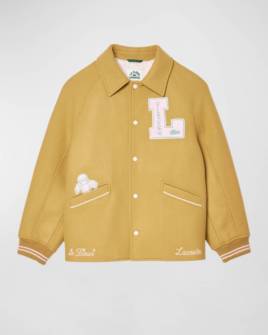 Lacoste x le FLEUR Men's Varsity Jacket | Neiman Marcus