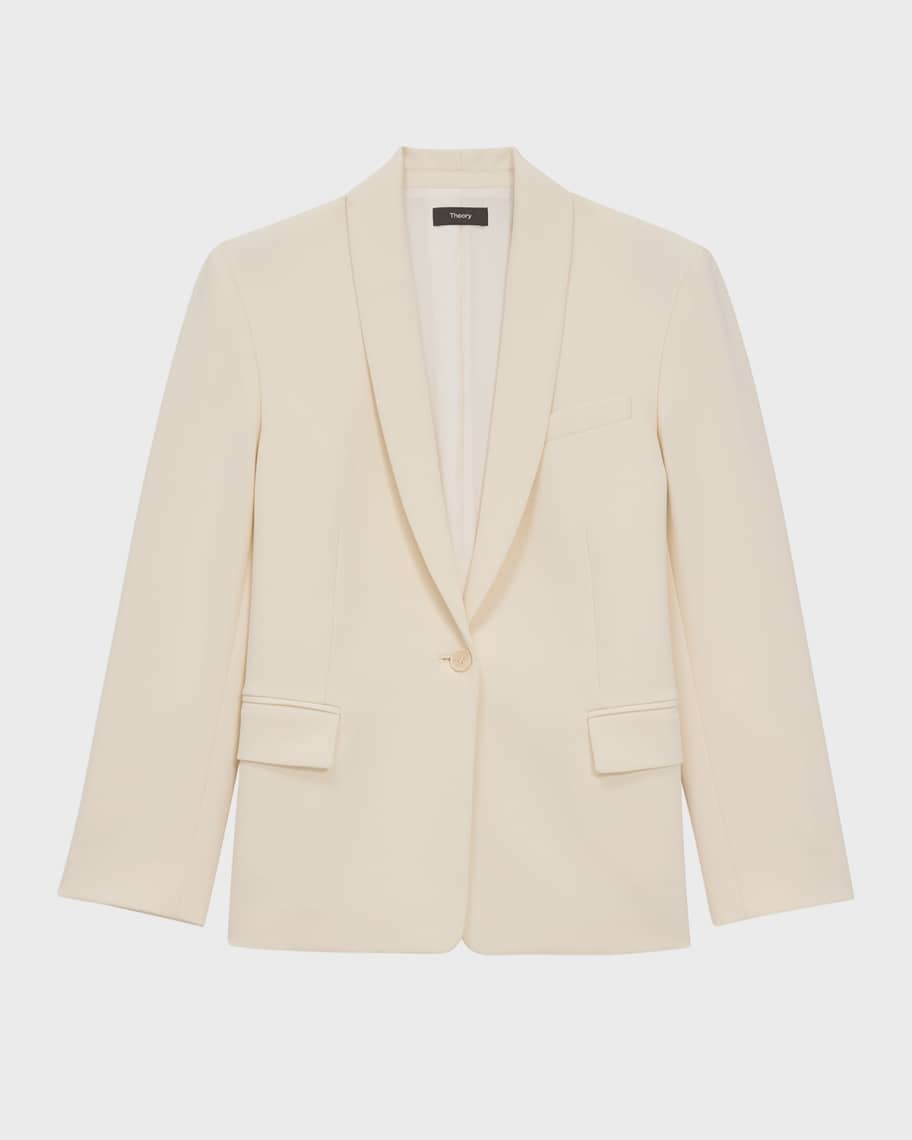 Theory Shawl-Collar Admiral Crepe Jacket | Neiman Marcus