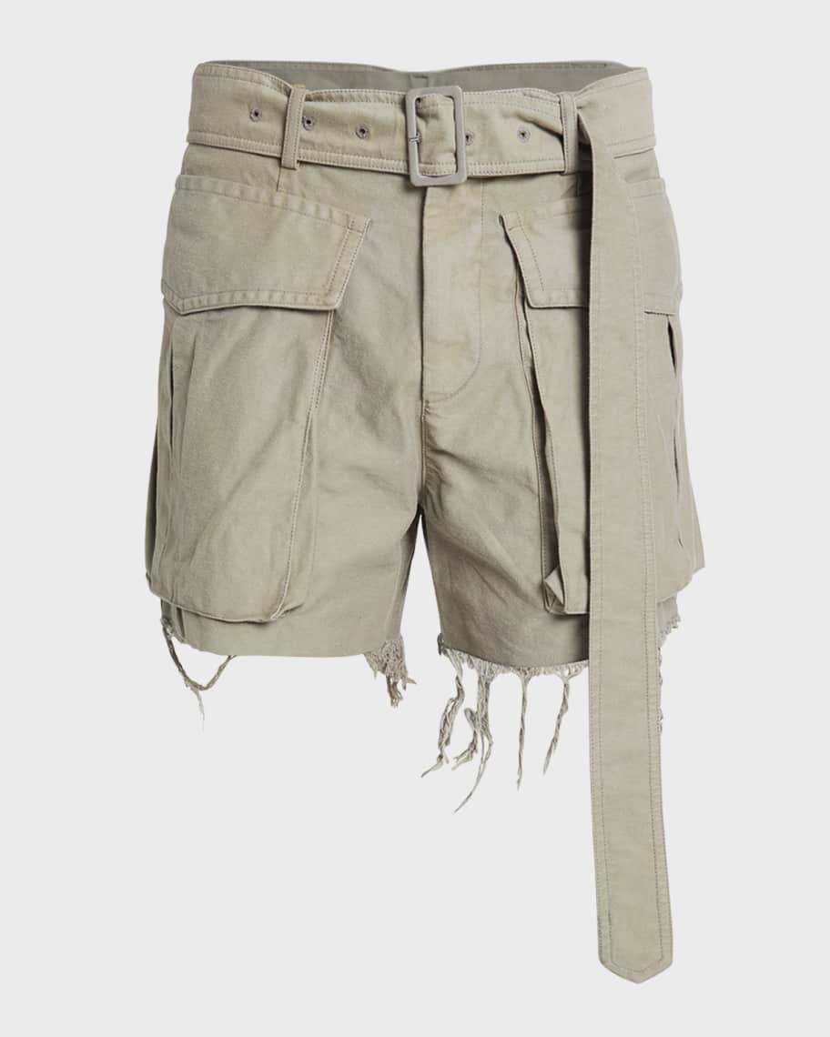 パンツ Dries Van Noten Cargo Army Shorts Dries Van Noten Men's Pez Belted Cargo Shorts | Neiman Marcus