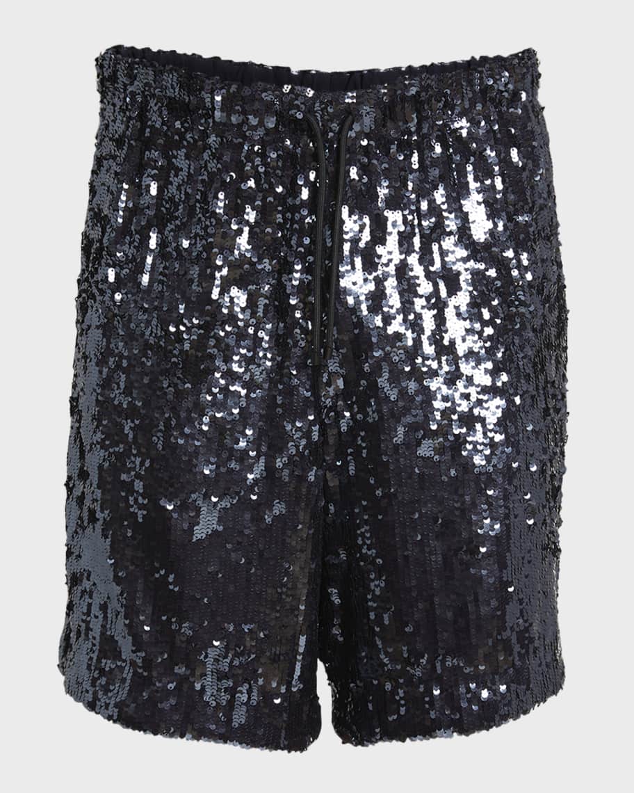ショートパンツ DRIES VAN NOTEN PRINTED SEQUINED BERMUDA SHORTS Sequined Bermuda shorts in green - Dries Van Noten | Mytheresa