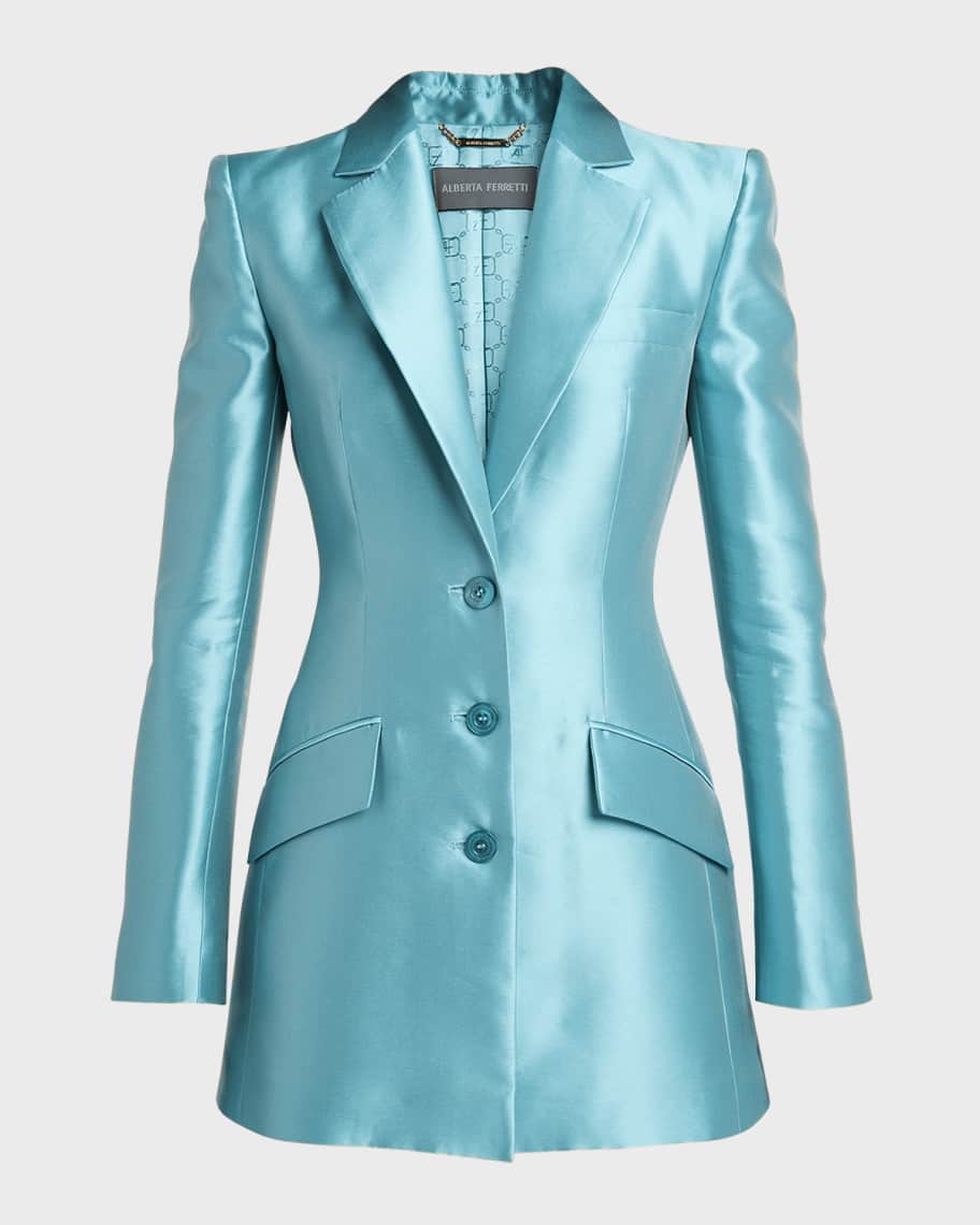 Alberta Ferretti notched-lapels blazer - White