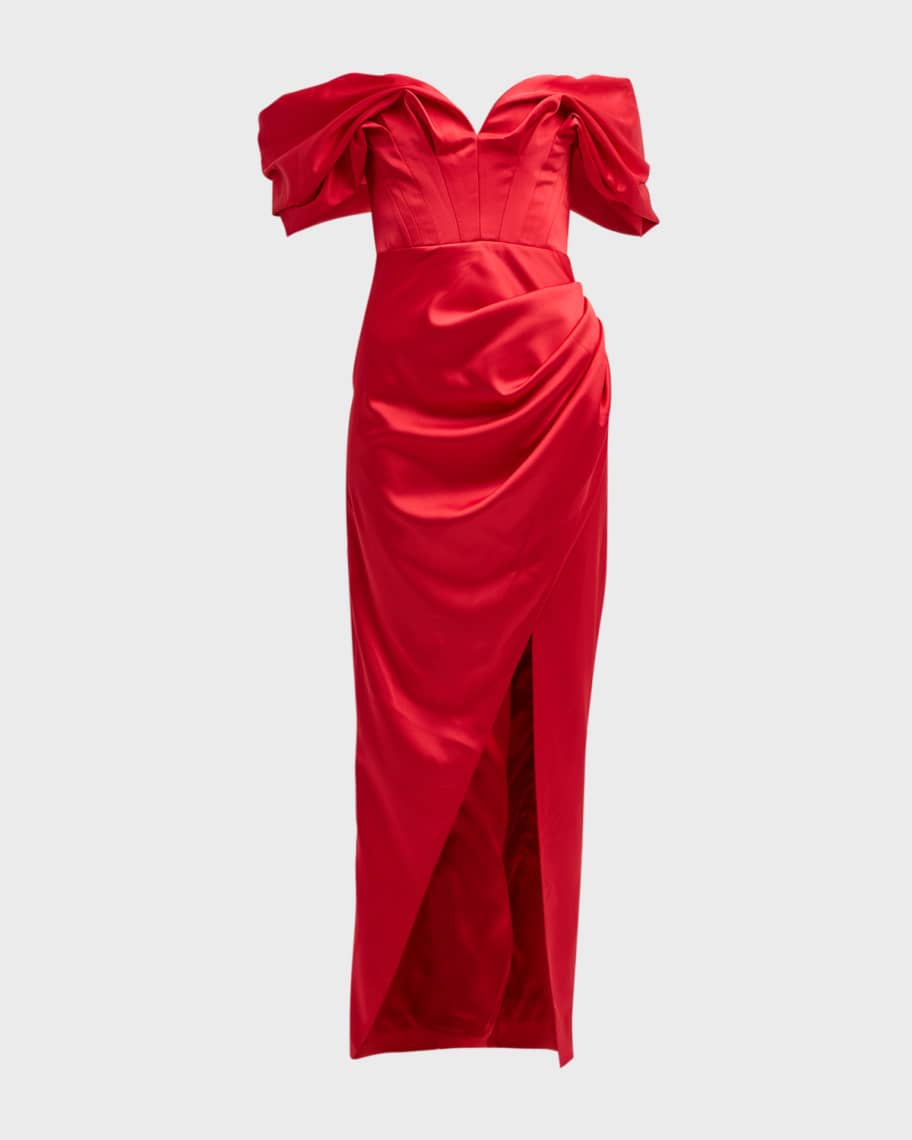 Amur draped laura dress store