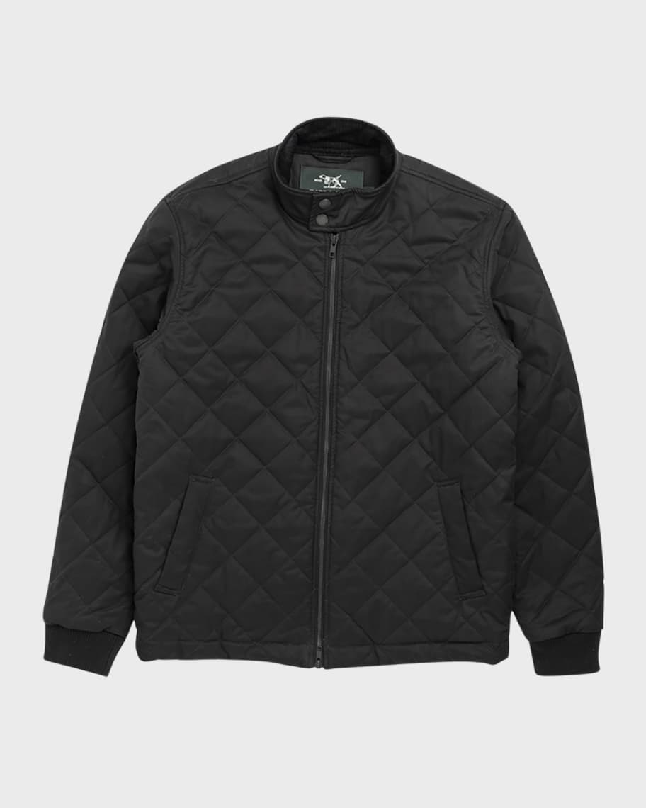 Men's quilted pu leather jacket - Rønn