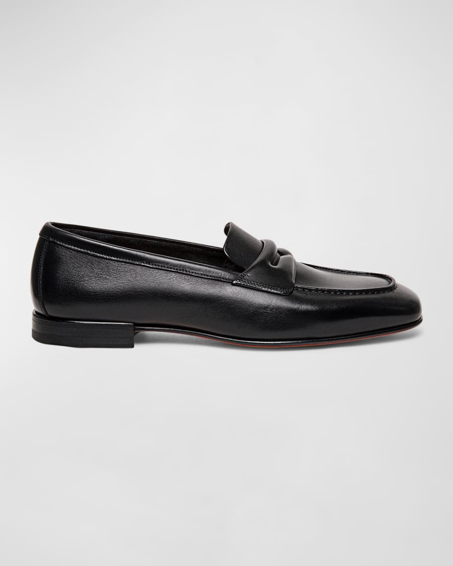 Santoni Figaro leather loafers - Brown