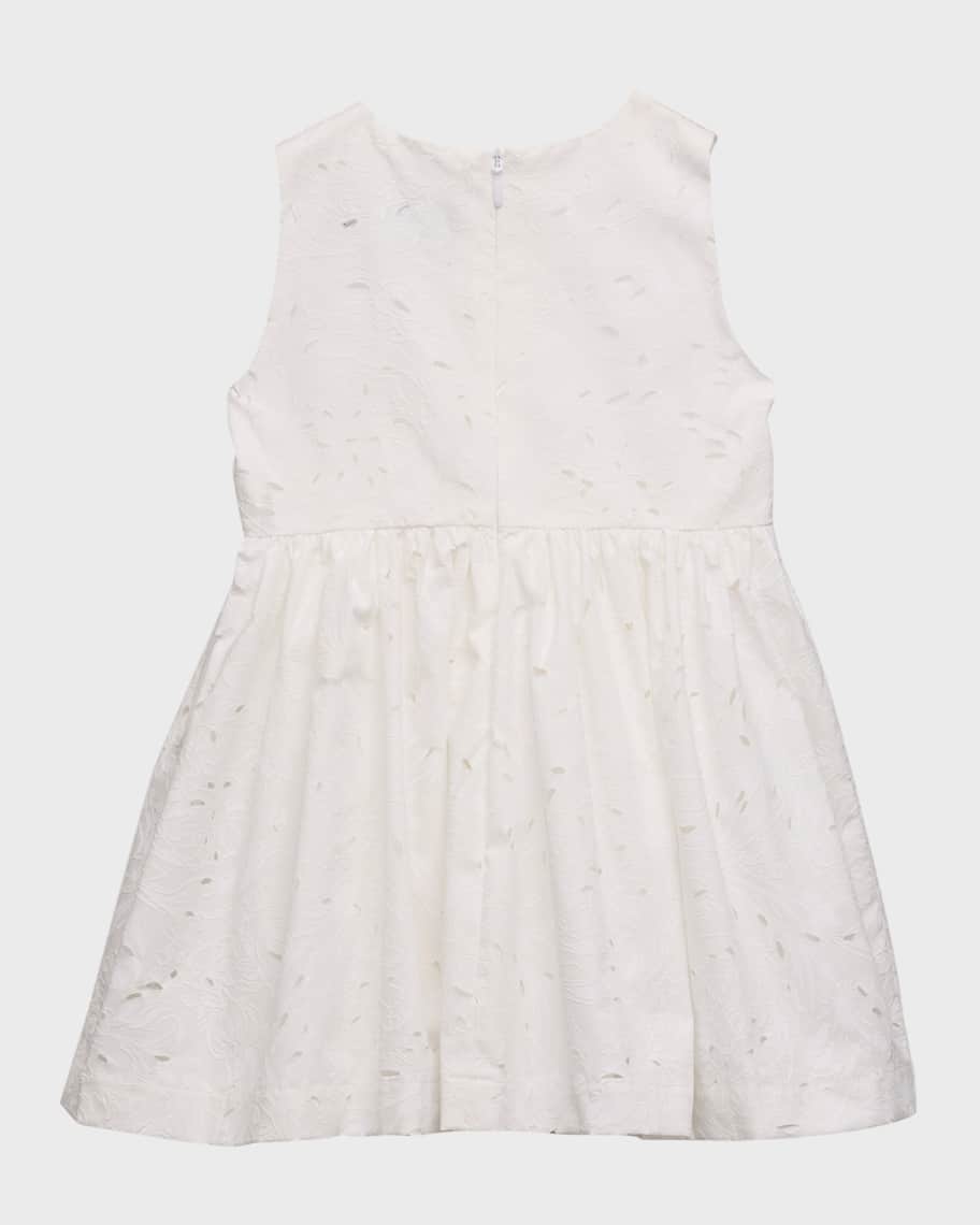 Image 2 of 3: Girl's Barocco Sangallo Poplin Dress, Size 12M-3