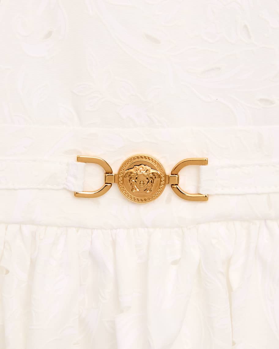 Image 3 of 3: Girl's Barocco Sangallo Poplin Dress, Size 12M-3