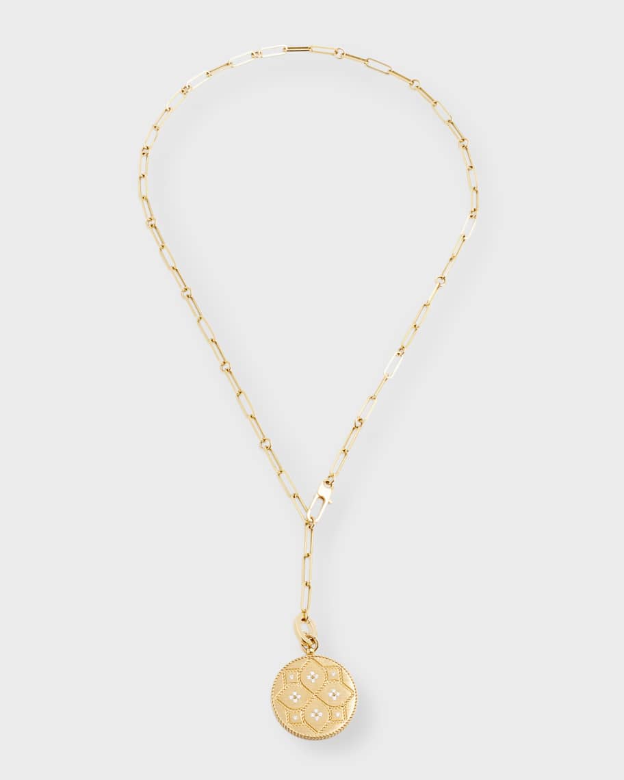 Image 1 of 5: Venetian Princess 18k Diamond Medallion Necklace