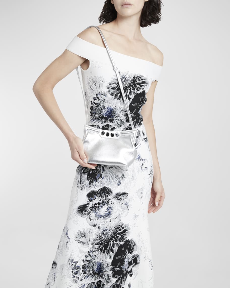 Image 3 of 6: The Peak Mini Metallic Shoulder Bag