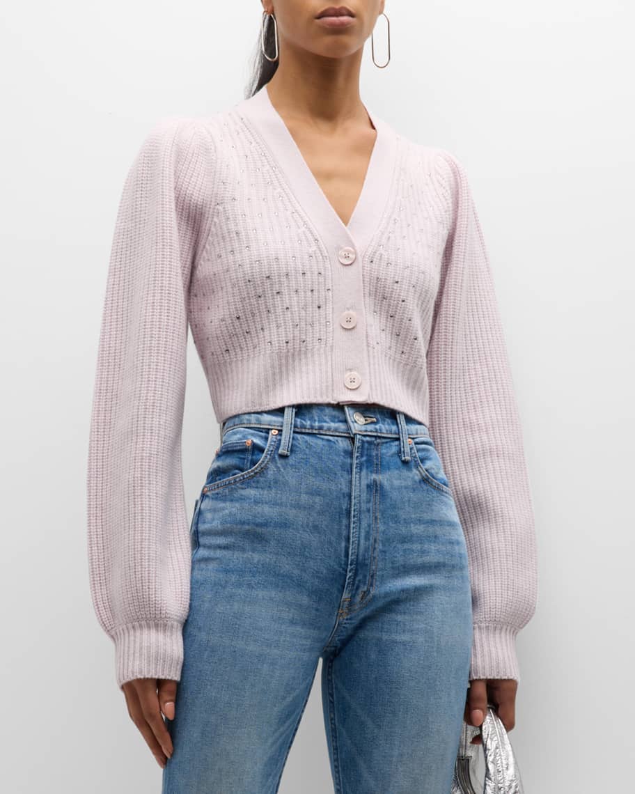 Adeanne Secret Crush Wool Cardigan Chantilly - LoveShackFancy