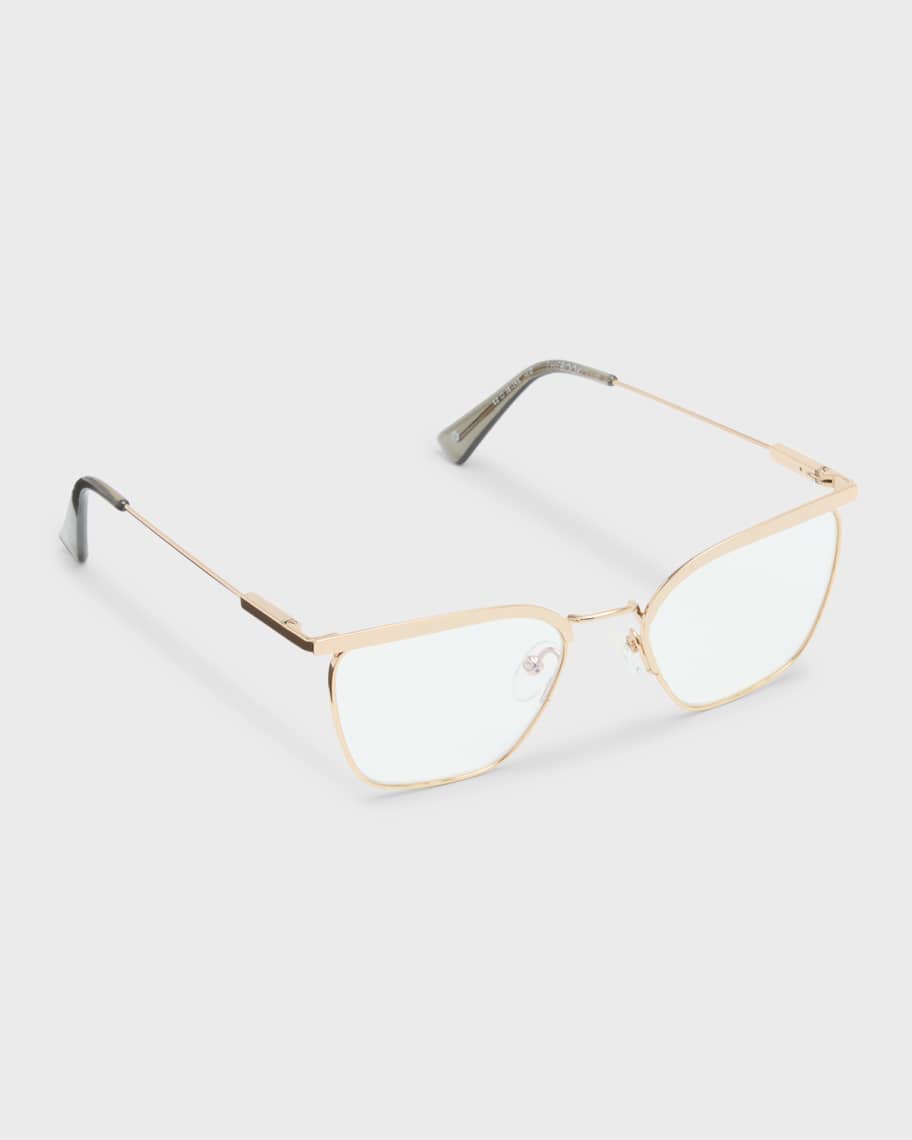 The Book Club Be a Wolf Metal Cat-Eye Glasses | Neiman Marcus