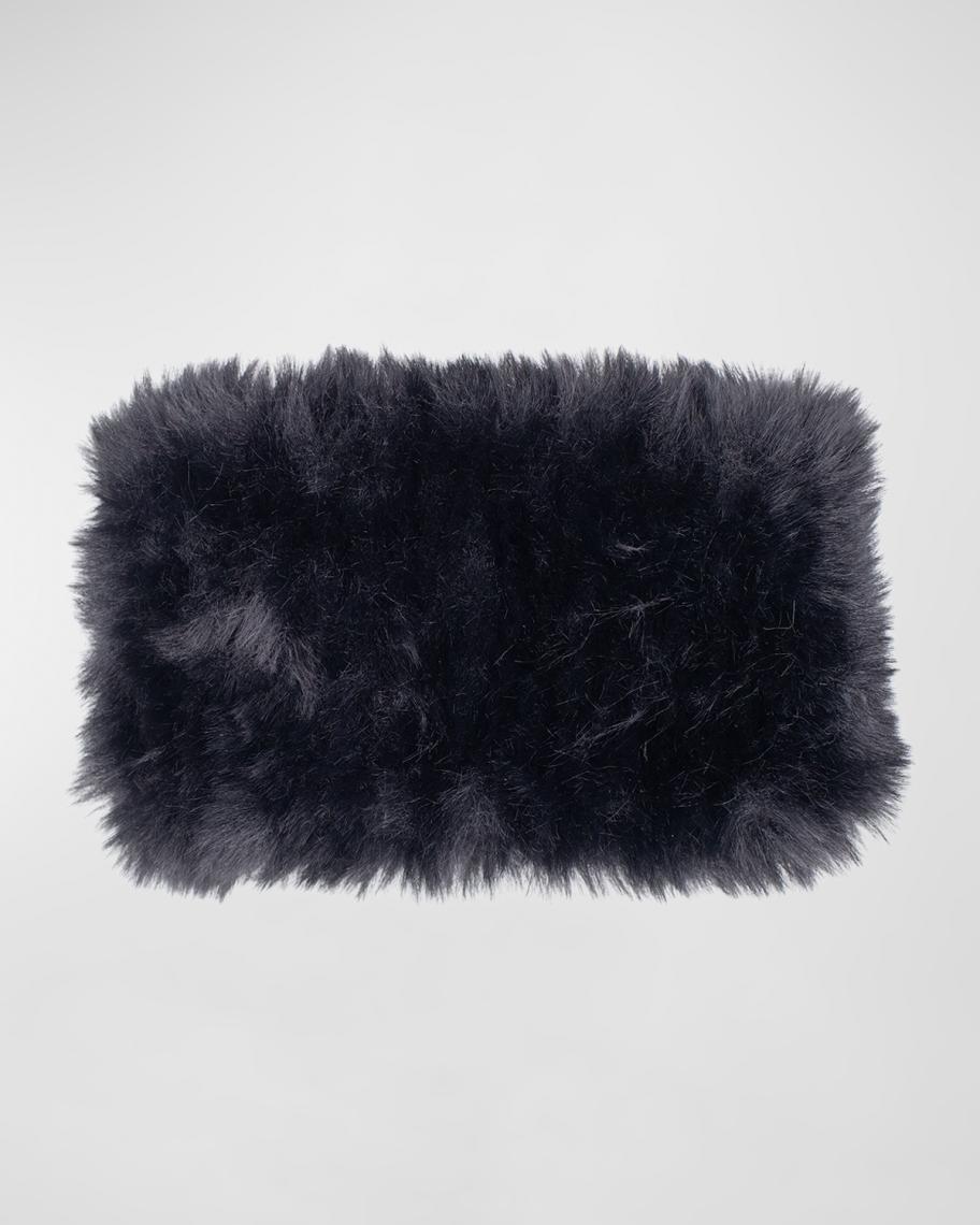 Surell Accessories Faux Rex Rabbit Knit Headband | Neiman Marcus