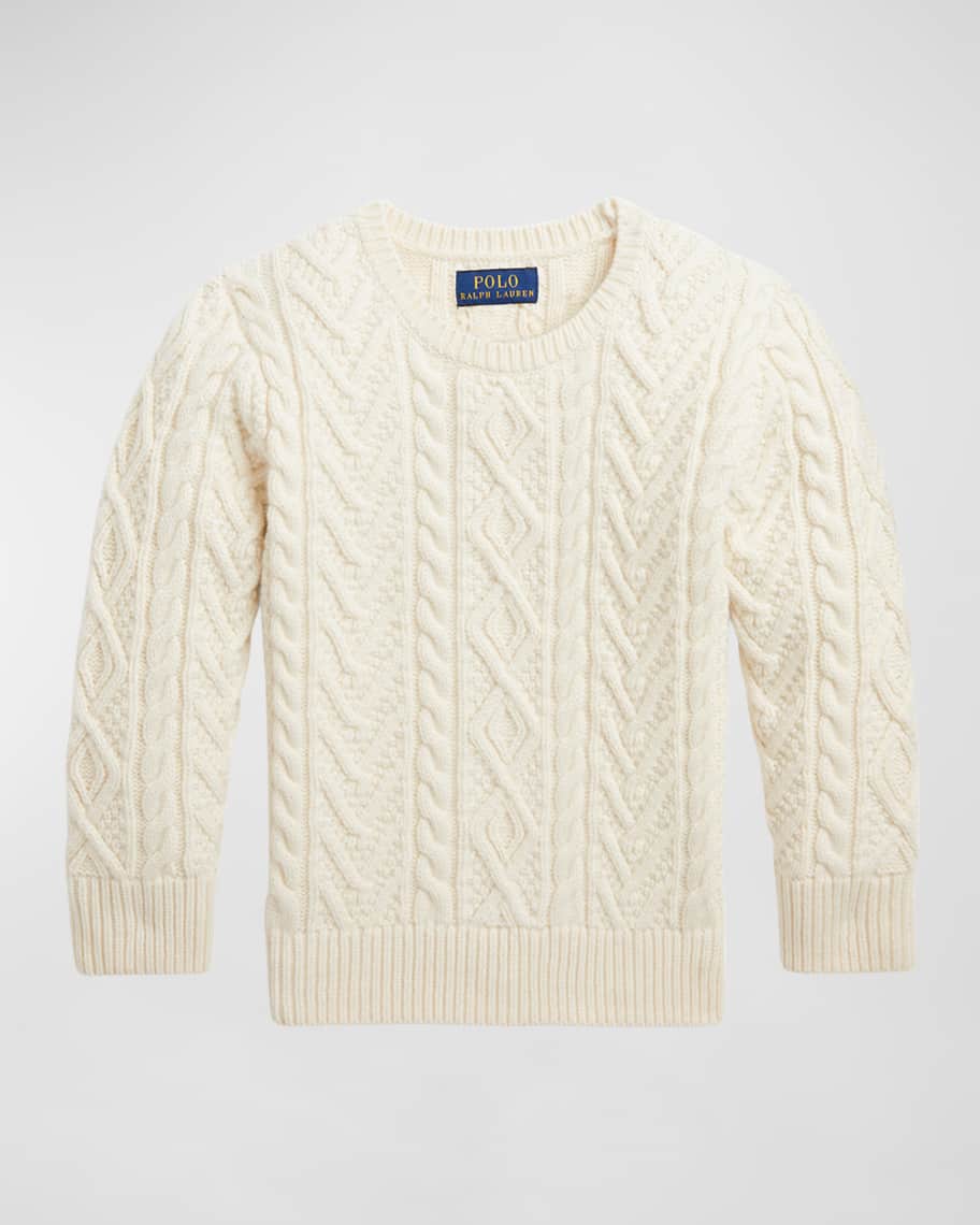 Ralph Lauren Kids Boys Sweater In White 2