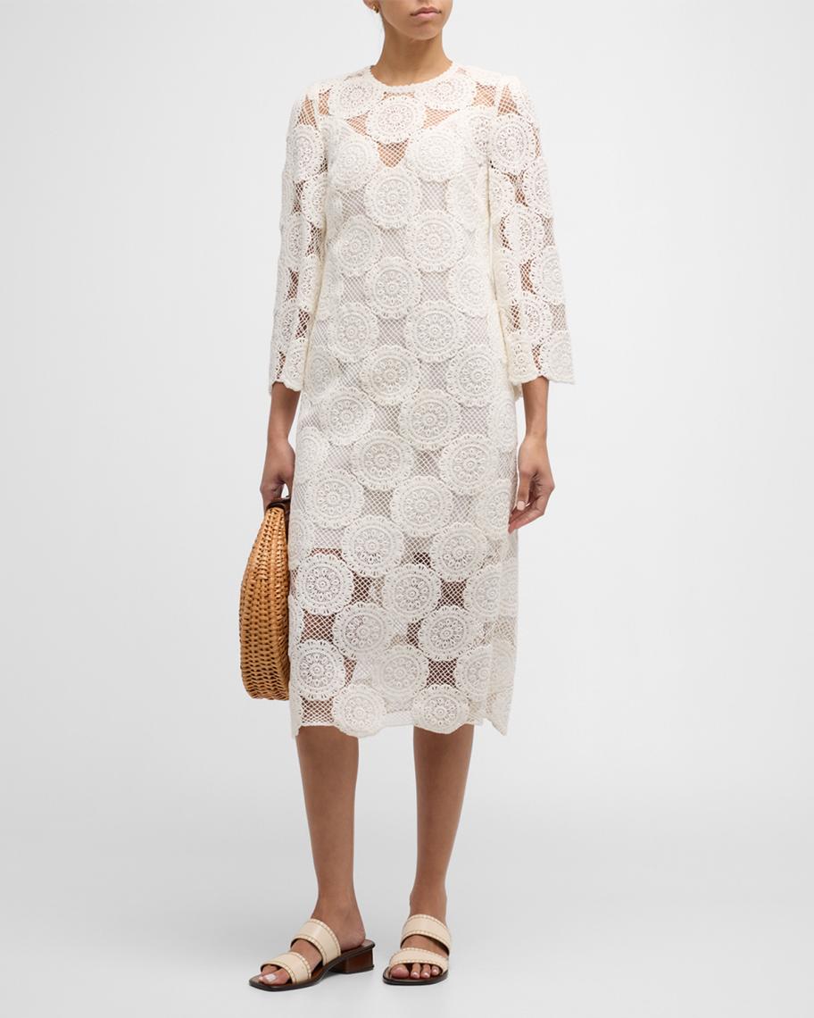 Junie Lace Tunic Dress Ivory