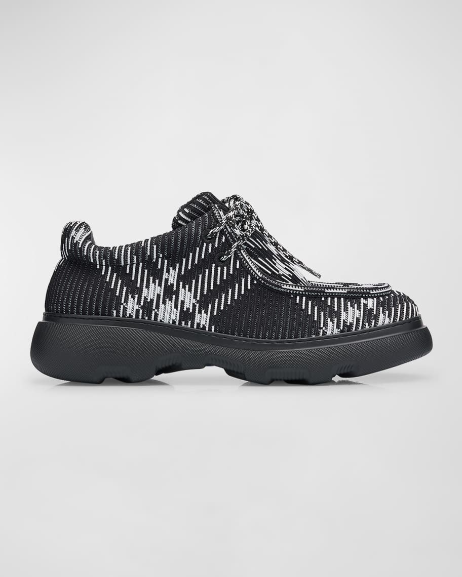Burberry Men's Check Woven Creeper Shoes | Neiman Marcus