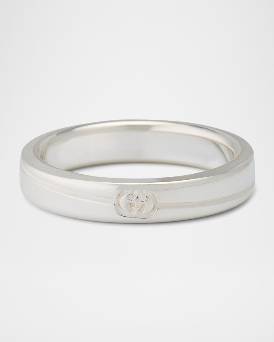 Gucci Men's Gucci Tag Ring, 4mm Silver | Neiman Marcus