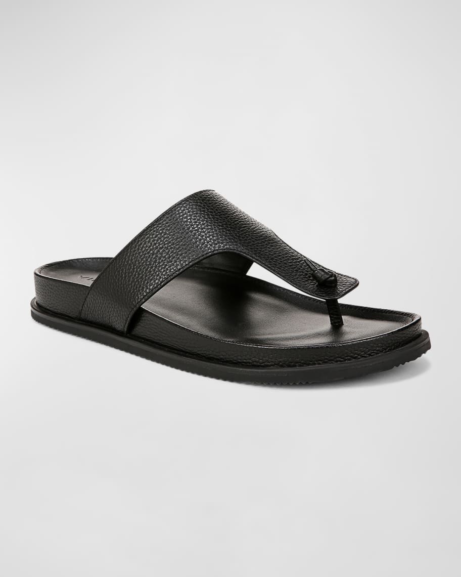 Image 2 of 5: Men's Diego Leather Thong Sandals