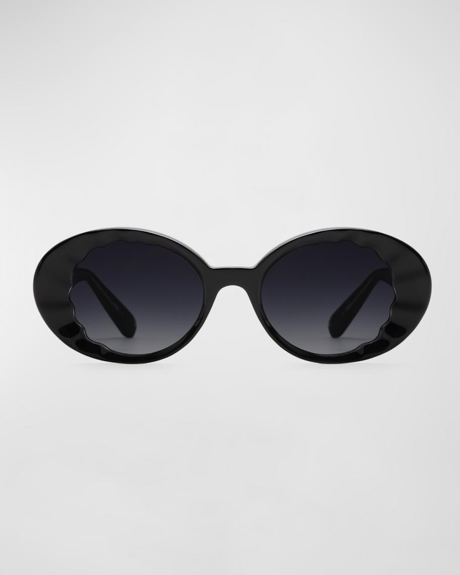 KREWE Alixe Acetate Oval Sunglasses in Malt color way - worn ONCE! Basically new HARRISON | Malt Polarized | KREWE main image 4