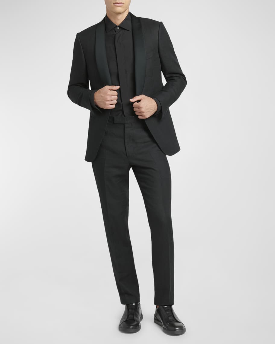 ZEGNA Men's Shawl-Collar Linen Tuxedo | Neiman Marcus