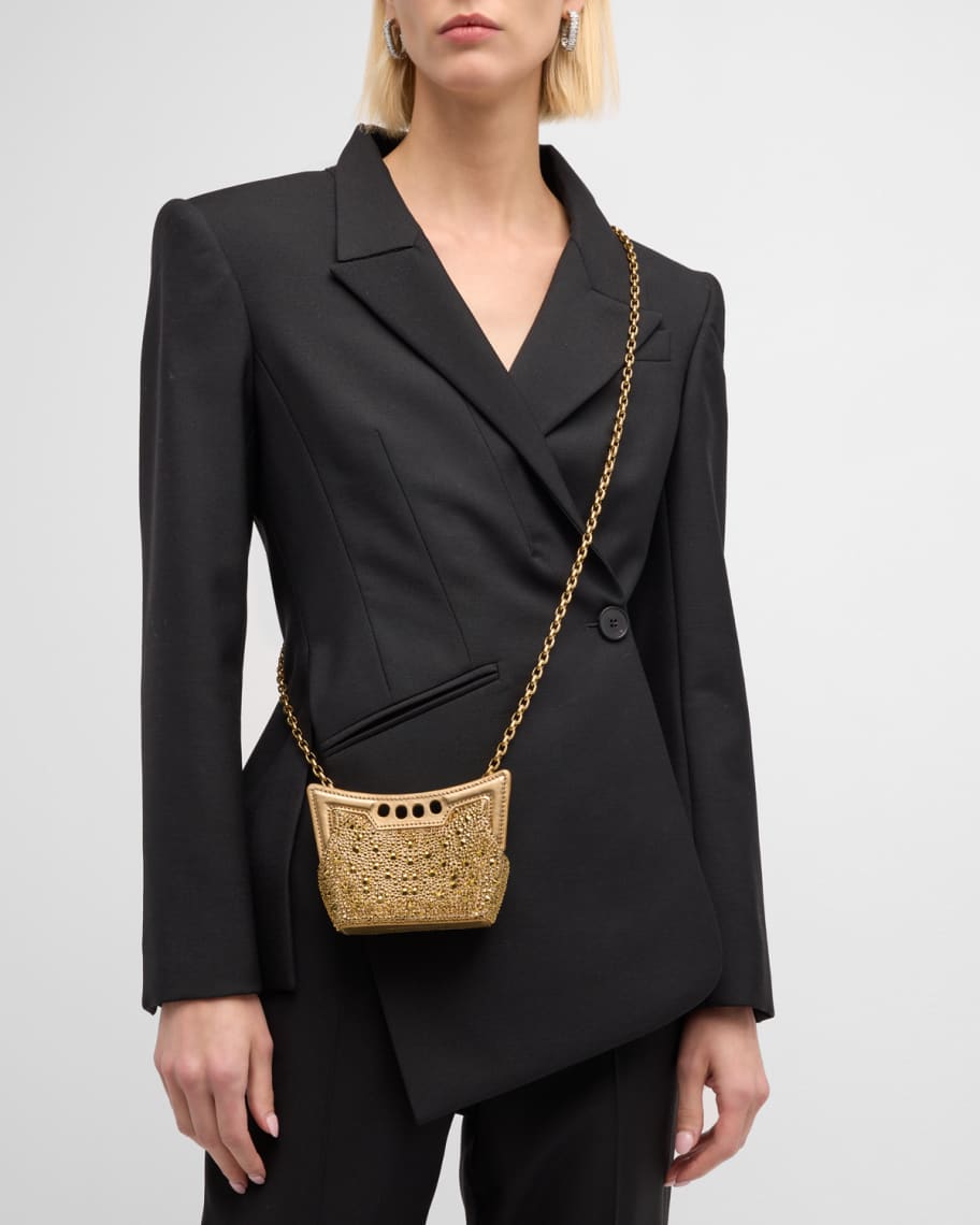 Image 3 of 6: Micro Peal Crystal Crossbody Bag