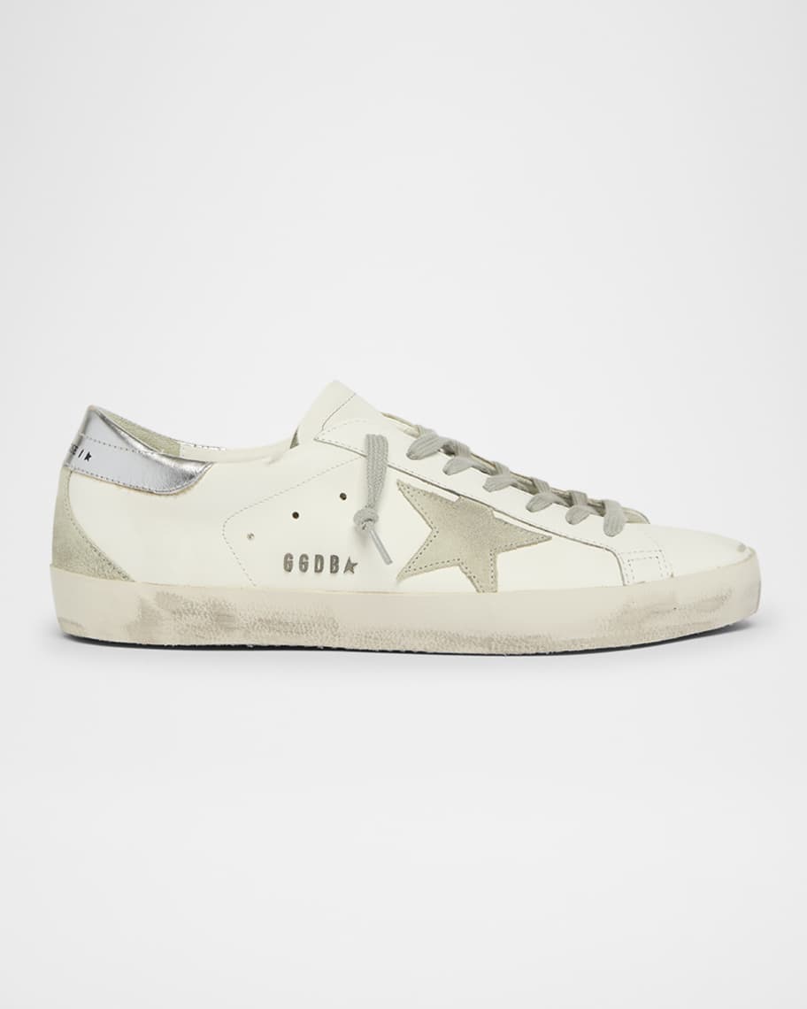 Golden Goose Men's Super-Star Metal-Logo Leather Low-Top