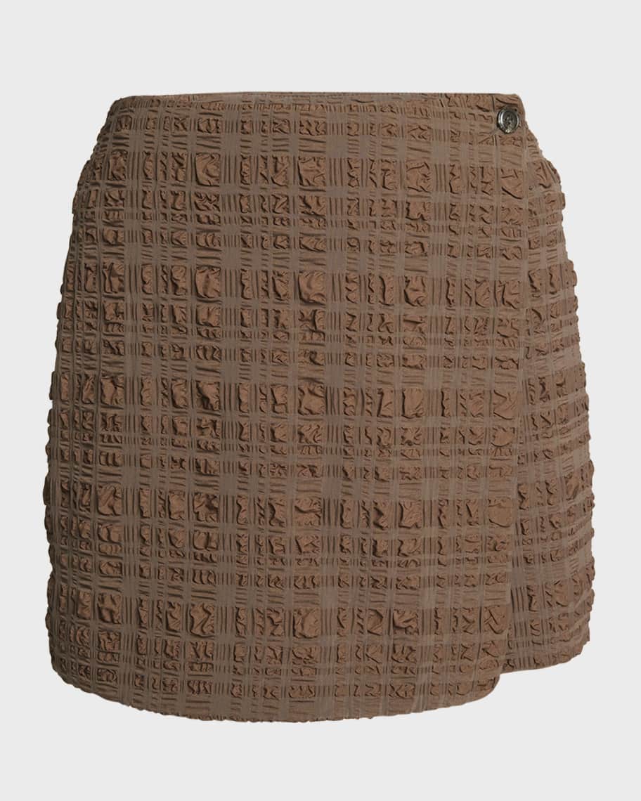 Image 2 of 6: Fede Check Seersucker Mini Skort