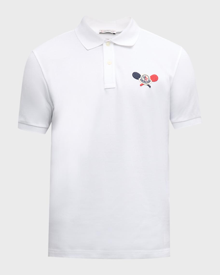 Moncler Men's Racket Logo Polo Shirt | Neiman Marcus