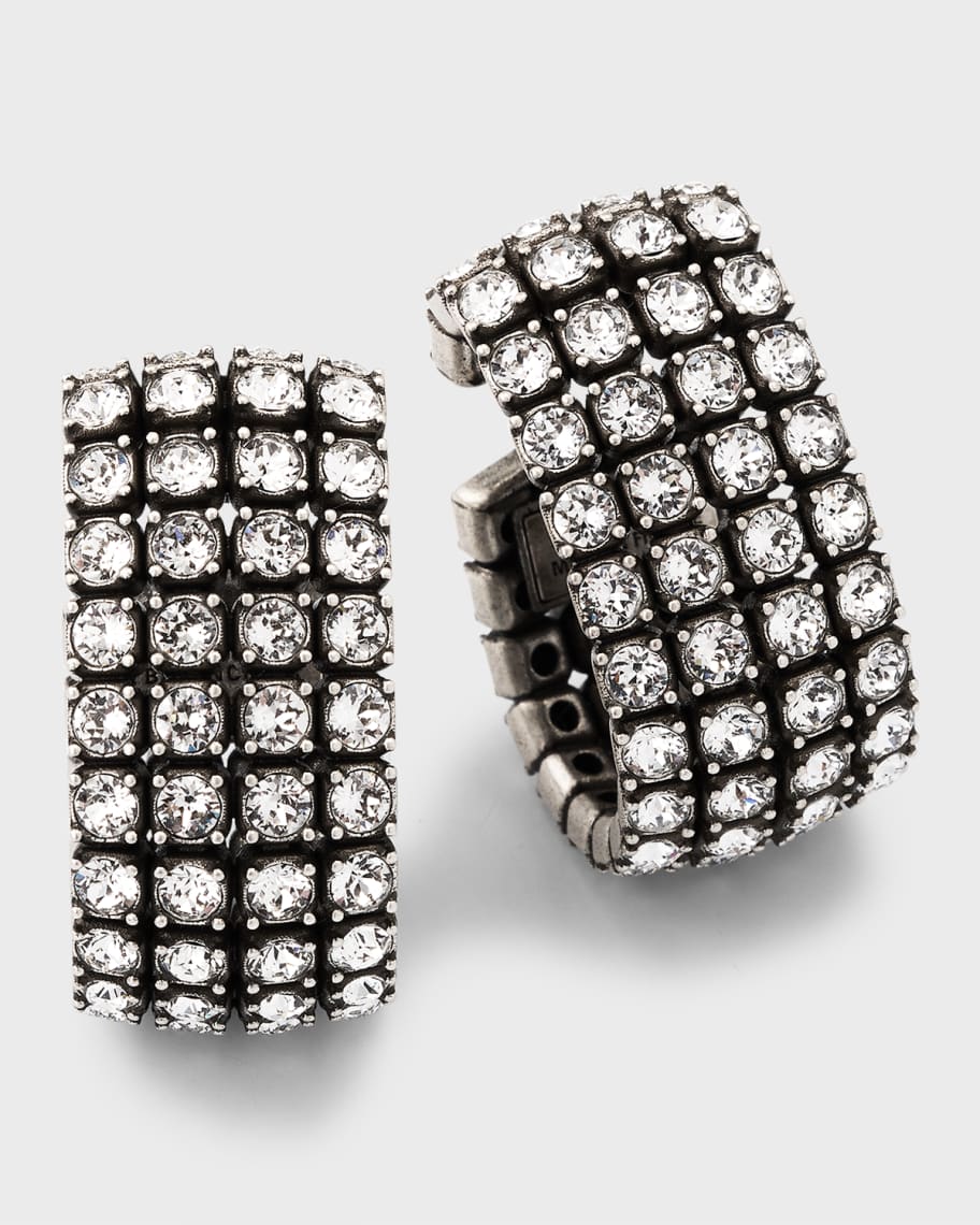 Balenciaga crystal-embellished ear cuffs - Silver
