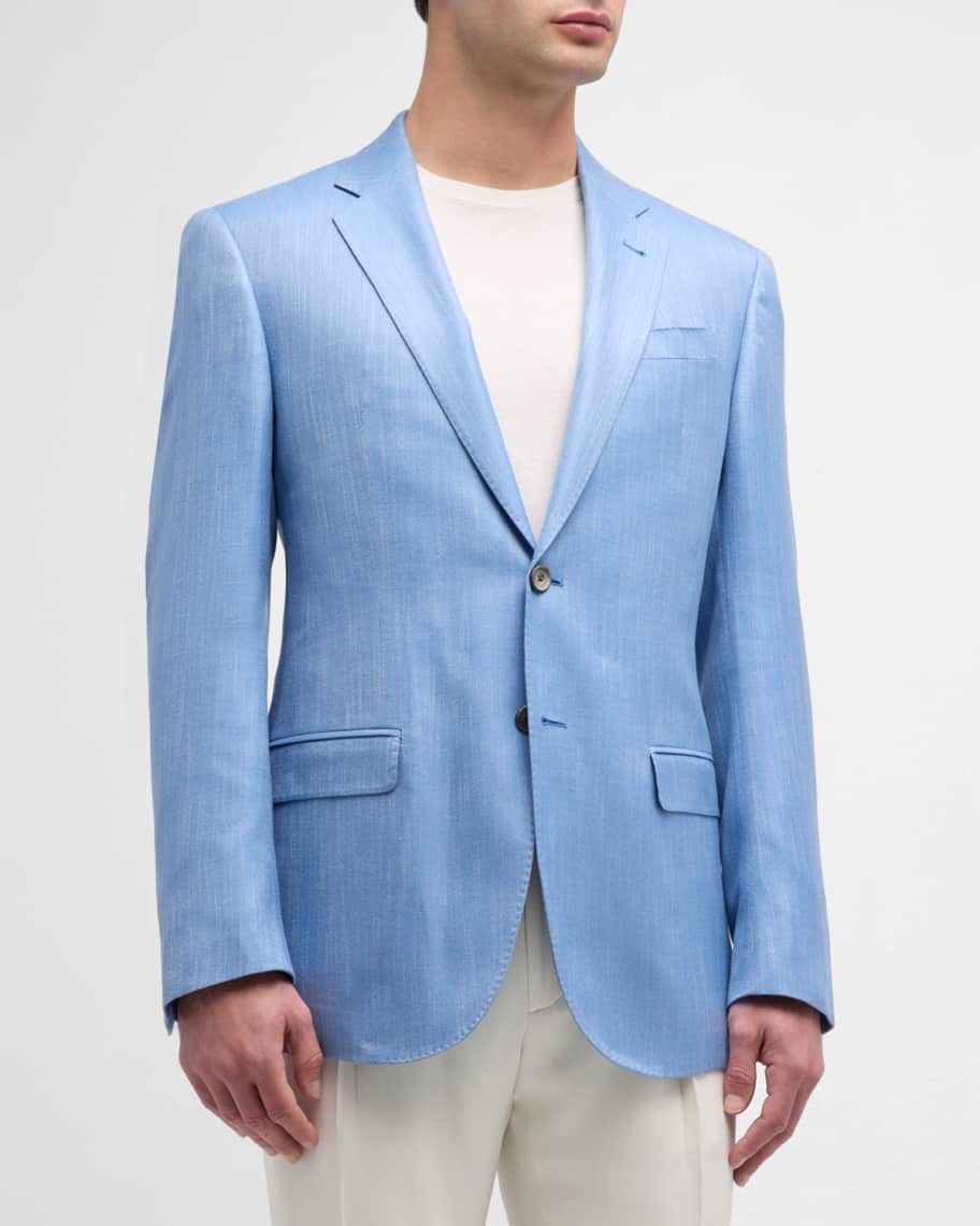 Emporio Armani Men's Textured Viscose Sport Coat | Neiman Marcus