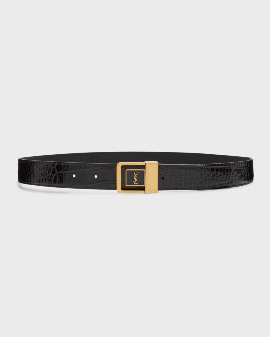 designer dress belt subtle logo square buckle brushed finish 32mm Wide Leather  EliteLux Outlet The Broderick Leather Dress Belt has a slimmer design that completes a distinguished look Trafalgar Men's Broderick 32mm Leather