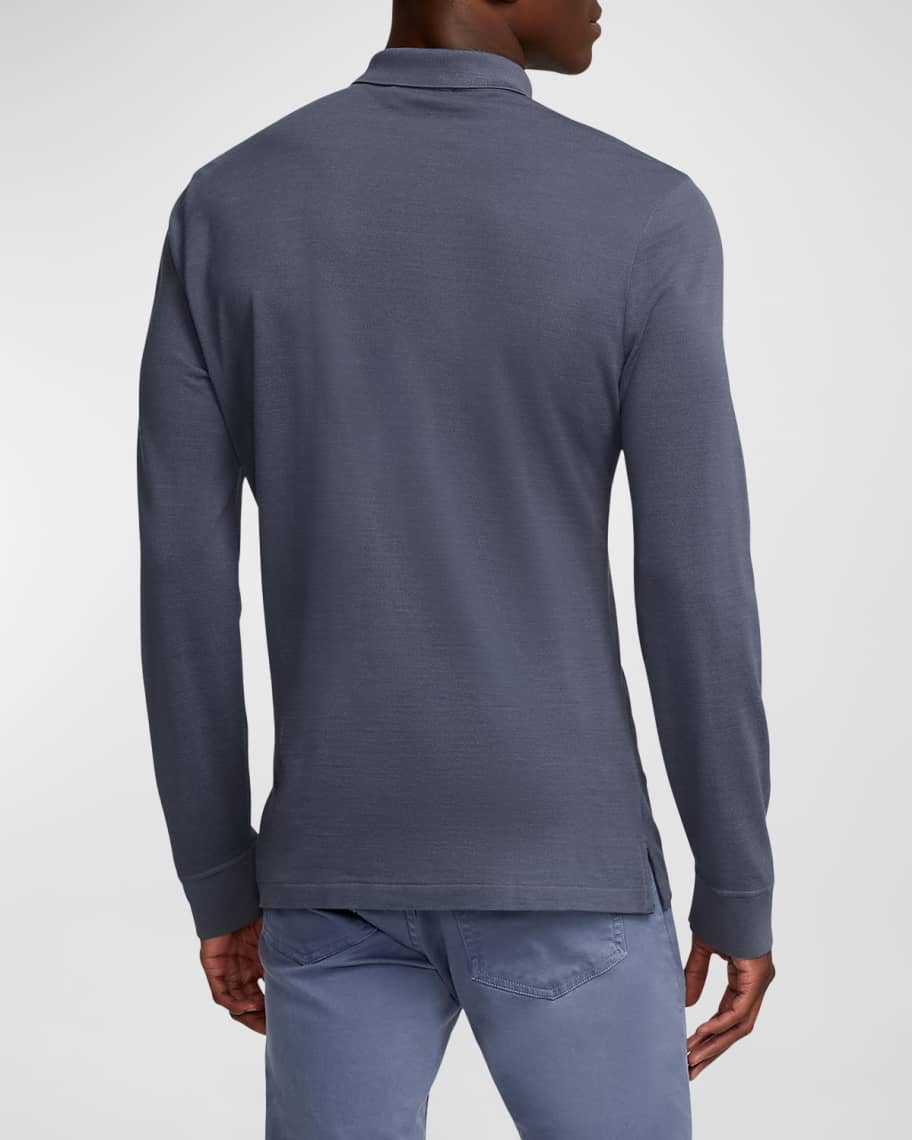 Image 3 of 6: Men's Wool Pique Polo Shirt