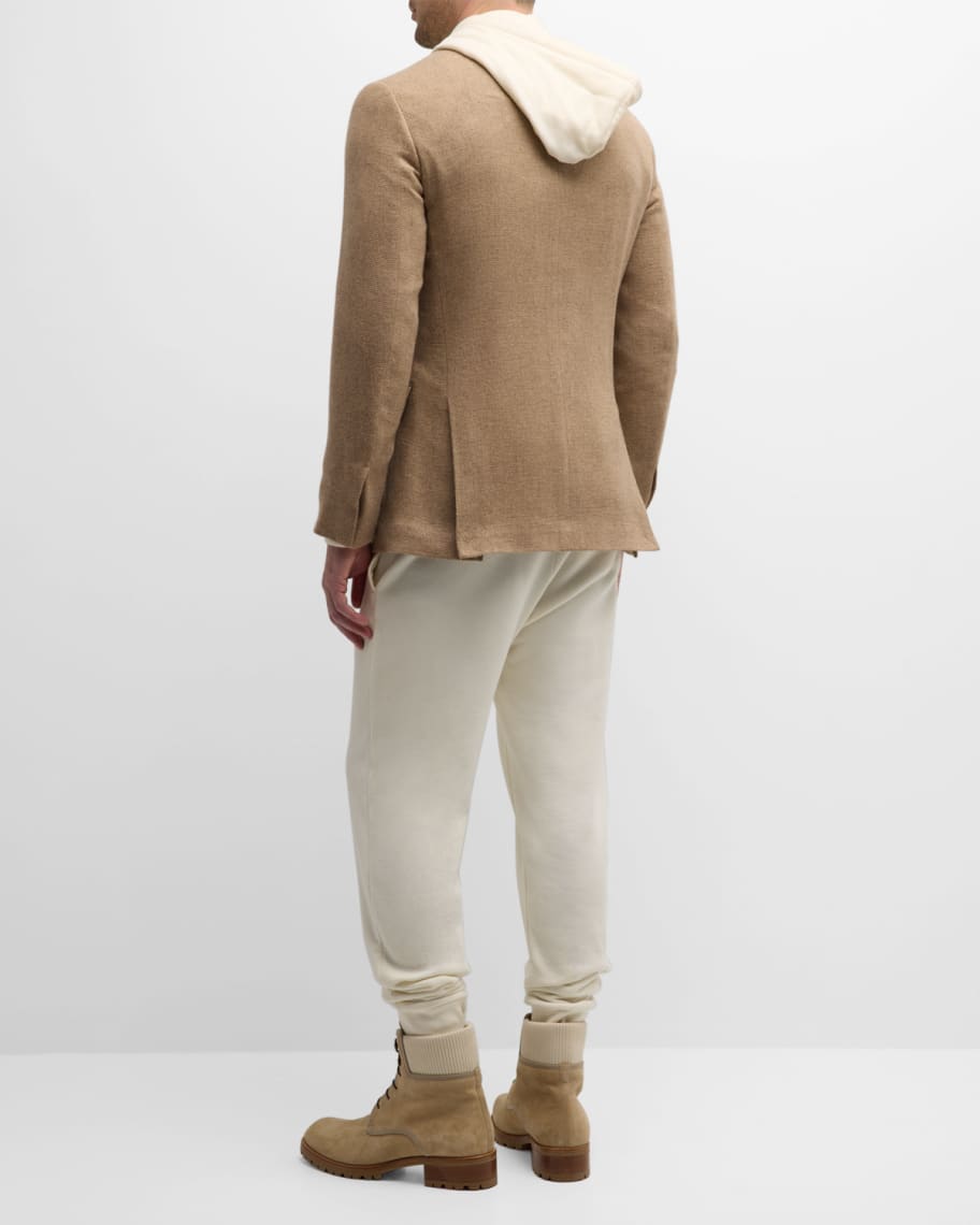 Image 3 of 6: Men's Kent Hand-Tailored Basket-Weave Cashmere Jacket