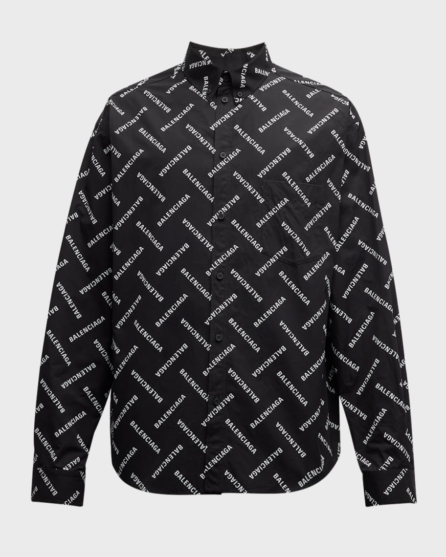 Balenciaga all over logo polo cheap