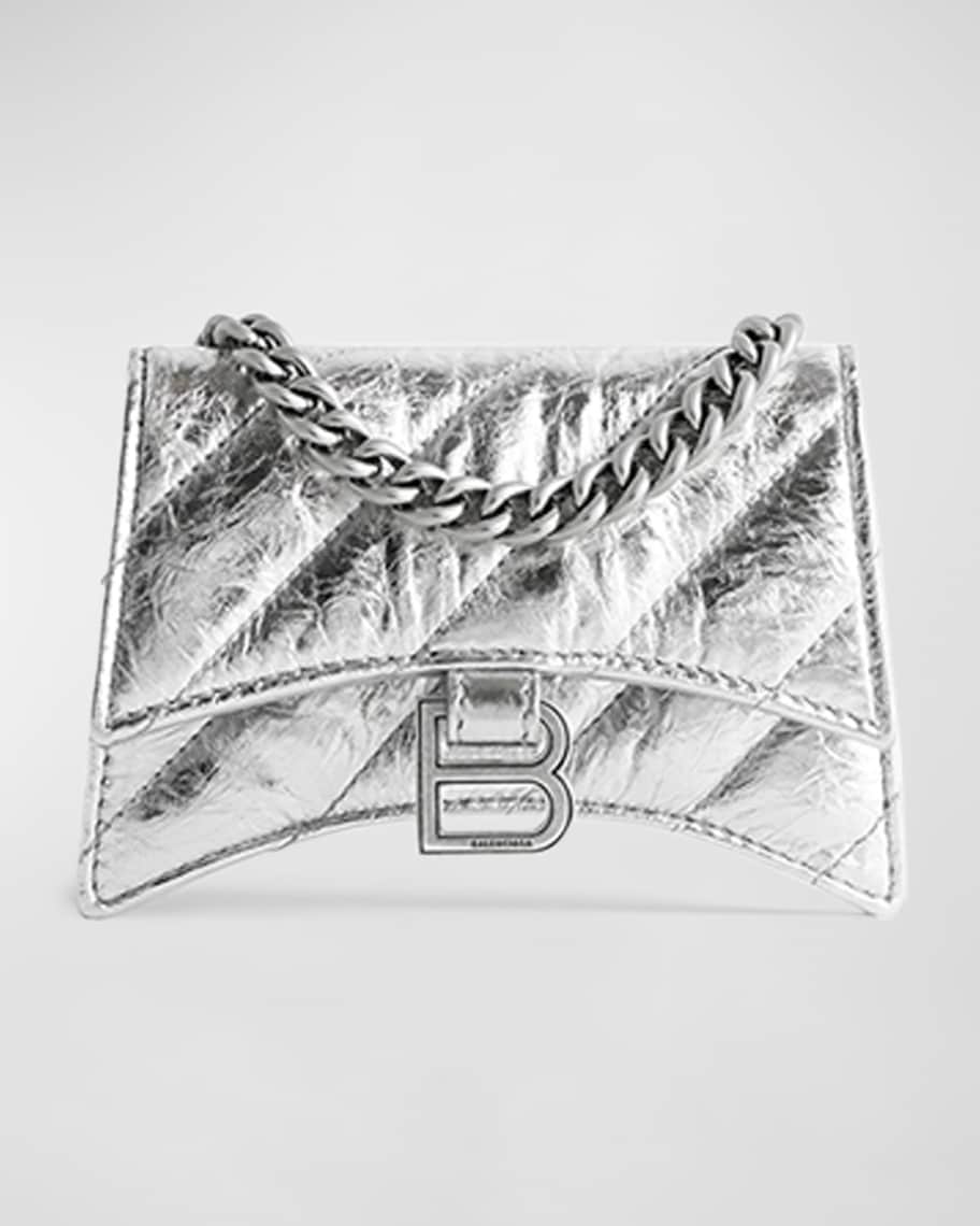 Balenciaga Crush Mini Metallic Quilted Chain Bag Neiman Marcus